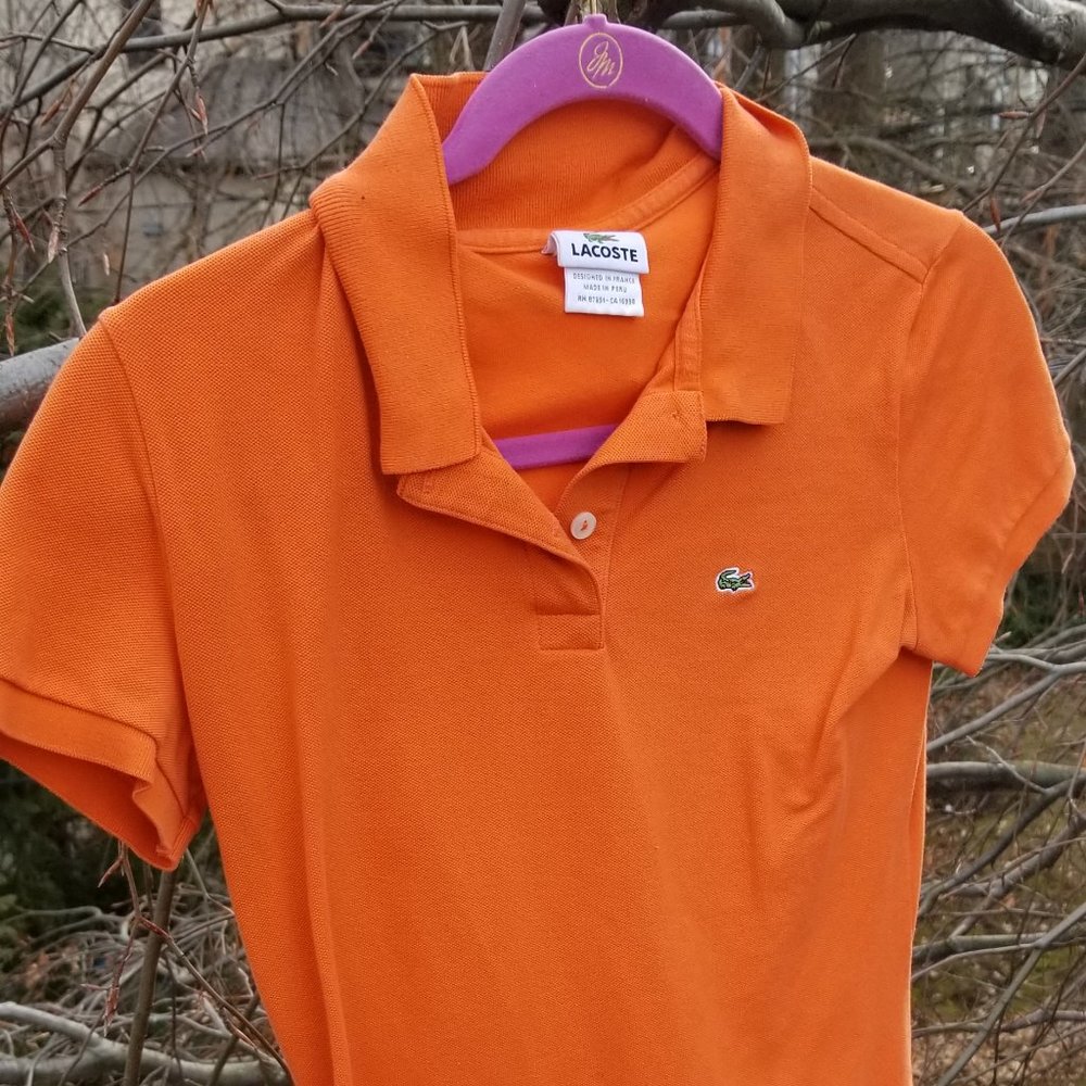 Orange Lacoste Polo
